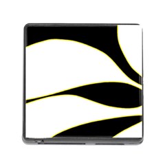 Yellow, Black And White Memory Card Reader (square) by Valentinaart