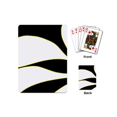 Yellow, Black And White Playing Cards (mini) 