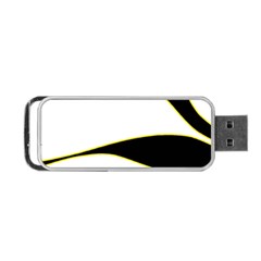 Yellow, Black And White Portable Usb Flash (two Sides) by Valentinaart