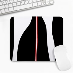 White, Red And Black Large Mousepads by Valentinaart