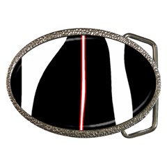 White, Red And Black Belt Buckles