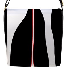 White, Red And Black Flap Messenger Bag (s) by Valentinaart