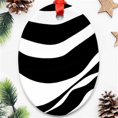 White Or Black Ornament (oval)  by Valentinaart