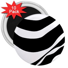 White Or Black 3  Magnets (10 Pack)  by Valentinaart