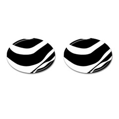 White Or Black Cufflinks (oval) by Valentinaart