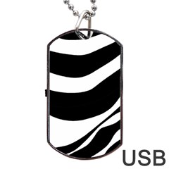 White Or Black Dog Tag Usb Flash (two Sides) 