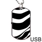 White or black Dog Tag USB Flash (Two Sides)  Front