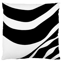 White Or Black Large Cushion Case (one Side) by Valentinaart