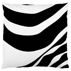 White Or Black Large Flano Cushion Case (two Sides) by Valentinaart