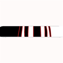 White, Red And Black Lines Small Bar Mats by Valentinaart