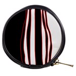 White, red and black lines Mini Makeup Bags Front