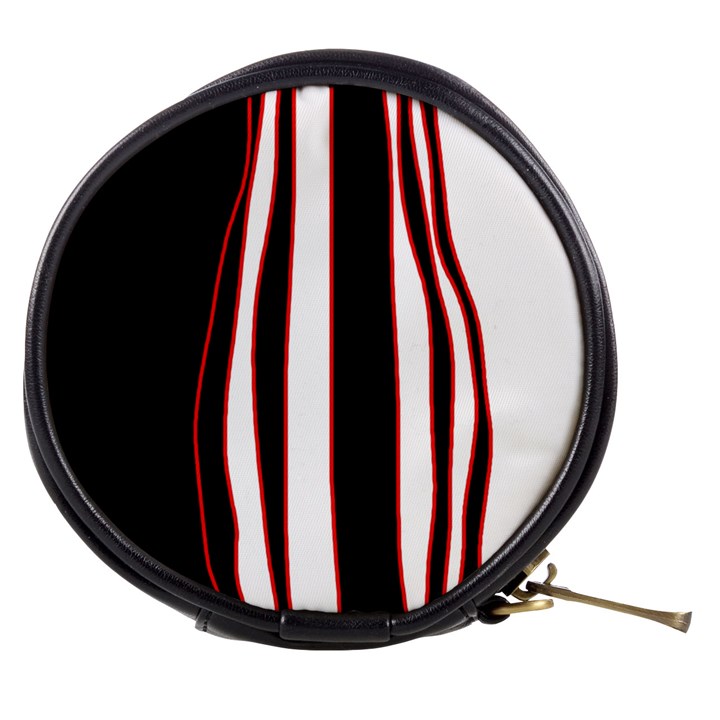 White, red and black lines Mini Makeup Bags