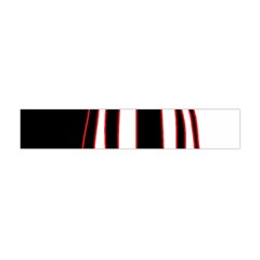 White, Red And Black Lines Flano Scarf (mini)