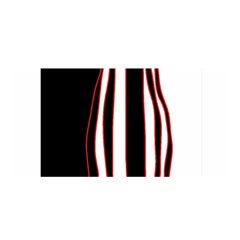 White, Red And Black Lines Satin Wrap by Valentinaart