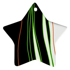 Colorful lines harmony Ornament (Star) 