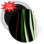 Colorful lines harmony 3  Magnets (100 pack) Front