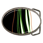 Colorful lines harmony Belt Buckles Front