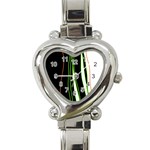 Colorful lines harmony Heart Italian Charm Watch Front