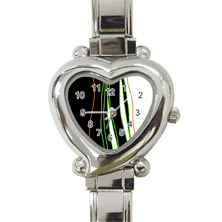 Colorful lines harmony Heart Italian Charm Watch