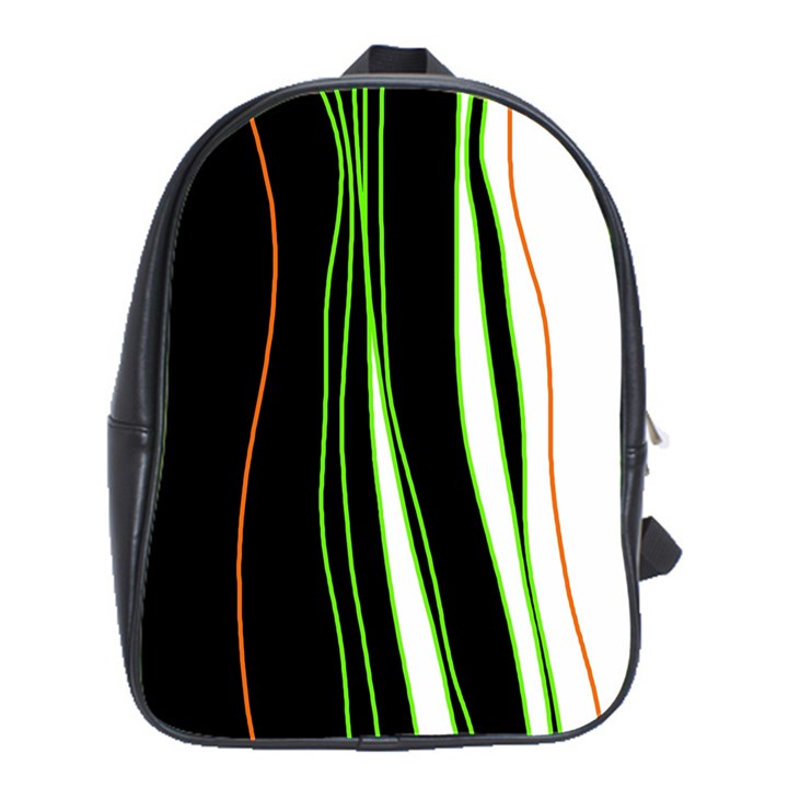 Colorful lines harmony School Bags(Large) 