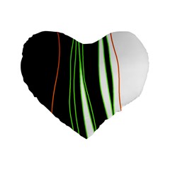 Colorful lines harmony Standard 16  Premium Heart Shape Cushions