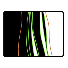 Colorful lines harmony Double Sided Fleece Blanket (Small) 