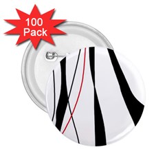 Red, White And Black Elegant Design 2 25  Buttons (100 Pack)  by Valentinaart