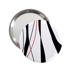 Red, White And Black Elegant Design 2 25  Handbag Mirrors by Valentinaart