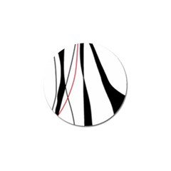 Red, White And Black Elegant Design Golf Ball Marker by Valentinaart