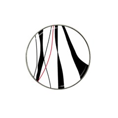 Red, White And Black Elegant Design Hat Clip Ball Marker by Valentinaart