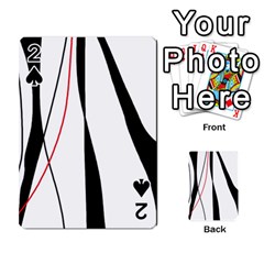 Red, White And Black Elegant Design Playing Cards 54 Designs  by Valentinaart