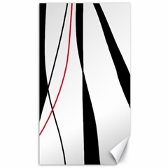 Red, White And Black Elegant Design Canvas 40  X 72   by Valentinaart