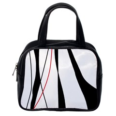 Red, White And Black Elegant Design Classic Handbags (one Side) by Valentinaart