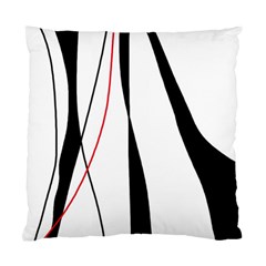 Red, White And Black Elegant Design Standard Cushion Case (one Side) by Valentinaart