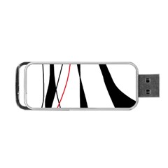 Red, White And Black Elegant Design Portable Usb Flash (one Side)