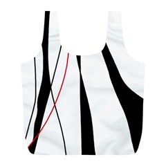 Red, White And Black Elegant Design Full Print Recycle Bags (l)  by Valentinaart