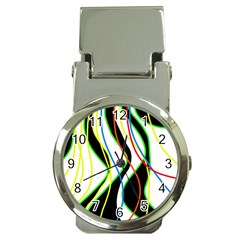 Colorful Lines - Abstract Art Money Clip Watches by Valentinaart