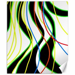 Colorful Lines - Abstract Art Canvas 8  X 10  by Valentinaart