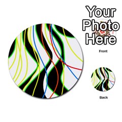 Colorful Lines - Abstract Art Multi-purpose Cards (round)  by Valentinaart