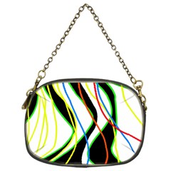 Colorful Lines - Abstract Art Chain Purses (two Sides)  by Valentinaart