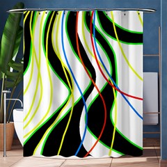 Colorful Lines - Abstract Art Shower Curtain 60  X 72  (medium)  by Valentinaart