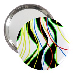 Colorful Lines - Abstract Art 3  Handbag Mirrors by Valentinaart