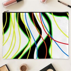 Colorful Lines - Abstract Art Cosmetic Bag (xxxl)  by Valentinaart