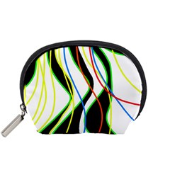 Colorful Lines - Abstract Art Accessory Pouches (small)  by Valentinaart