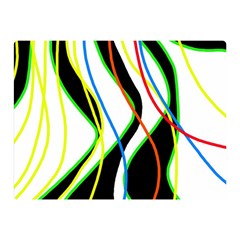 Colorful Lines - Abstract Art Double Sided Flano Blanket (mini)  by Valentinaart