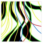 Colorful lines - abstract art Large Satin Scarf (Square) Front