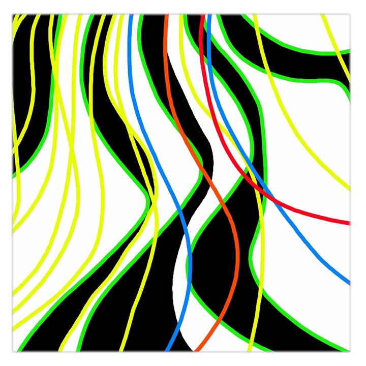 Colorful lines - abstract art Large Satin Scarf (Square)