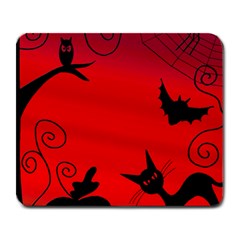 Halloween Landscape Large Mousepads by Valentinaart