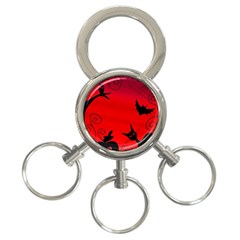 Halloween Landscape 3-ring Key Chains by Valentinaart