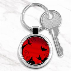 Halloween Landscape Key Chains (round)  by Valentinaart